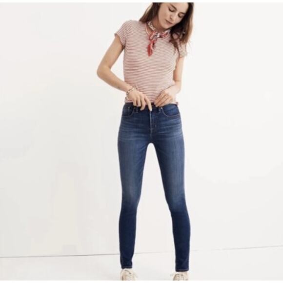 Madewell High Riser Skinny in Deep Blue - Picture 1 of 6